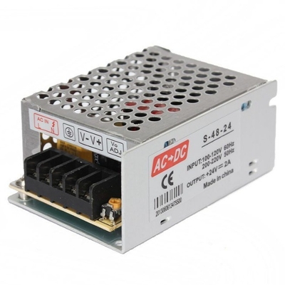 110V/220V Вход 24V 2A 50W S-50-24 Переключающее питание для светодиодных камер видеонаблюдения
