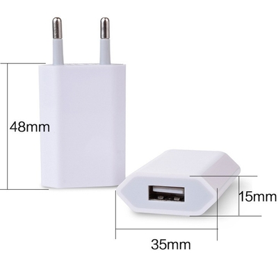 USB-зарядное устройство на стену Включается Диссексный выход Тип Черный Белый 5В 1А Для iPhone Samsung Android LG