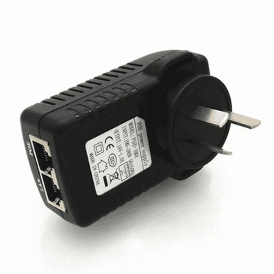 POE Injector Ethernet Adapter 48V 500mA Стенный розетка для питания IP телефона/камеры