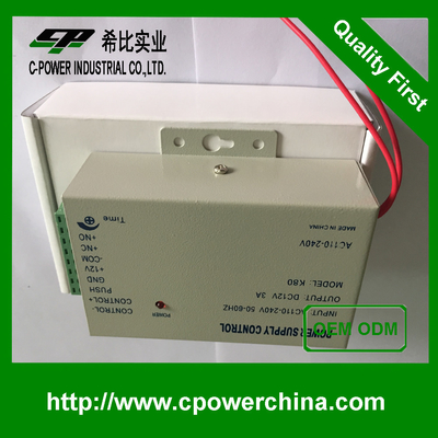 K80 AC 110-240V до DC12v 3A 36w Источник питания для системы контроля доступа к двери Выходная мощность 1 50W