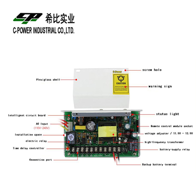 Контроль доступа к двери UPS DC 12V 5A питание для непрерывной работы