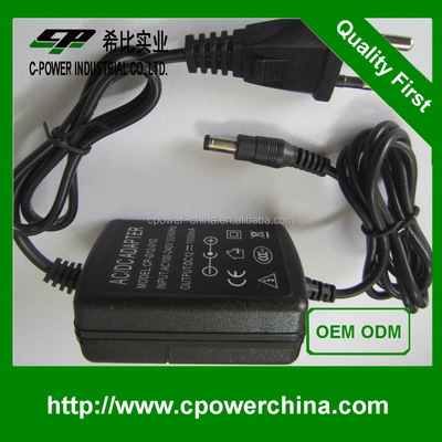 12V 1.2A 12W AC DC Power Adapter с 1200ma выходном током и сертификатом CE