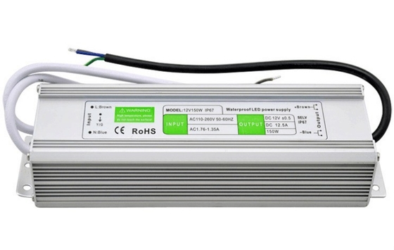 DC12V 24V 150W IP67 Постоянное напряжение светодиодный драйвер питание с водонепроницаемой конструкцией