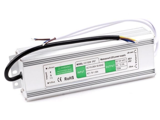 DC12V 24V 150W IP67 Постоянное напряжение светодиодный драйвер питание с водонепроницаемой конструкцией