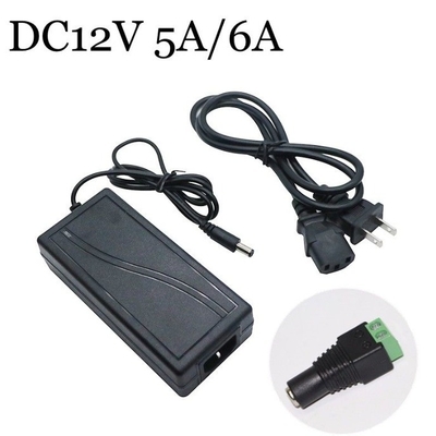 12V 5A 60W 100-240V Ввод AC DC Настольное питание для камер видеонаблюдения