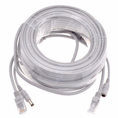 ПВХ куртка 5/10/15/20/30M серой CAT5/CAT-5e Ethernet RJ45 DC Power CCTV Network Lan кабель