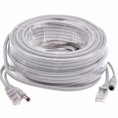 ПВХ куртка 5/10/15/20/30M серой CAT5/CAT-5e Ethernet RJ45 DC Power CCTV Network Lan кабель