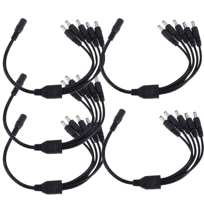 4 Пакет 5 Way Channel DC Power Splitter Cable для камер видеонаблюдения Сертификат CE