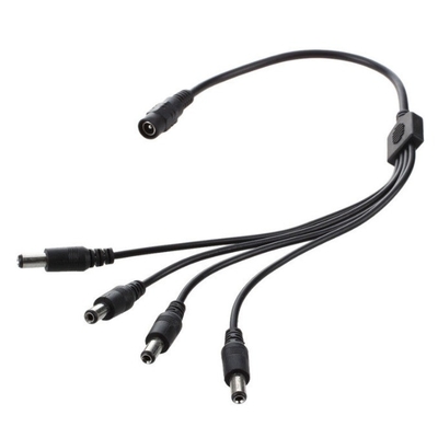 4 Пакет 5 Way Channel DC Power Splitter Cable для камер видеонаблюдения Сертификат CE