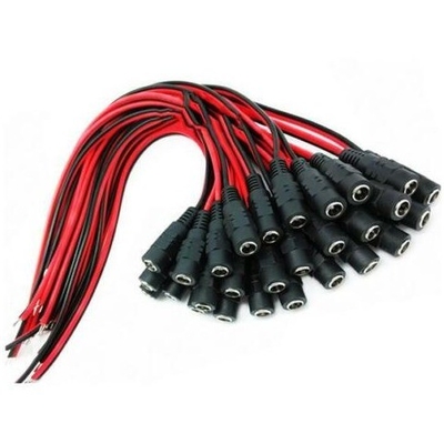 5.5x2.1mm Pigtail Мужчина Женщина DC кабель для камер видеонаблюдения светодиоды 12В медный проводник