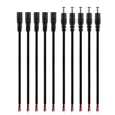 18 AWG DC Power Pigtail Cable 2,1 мм х 5,5 мм Баррельный провод для 220-240 В