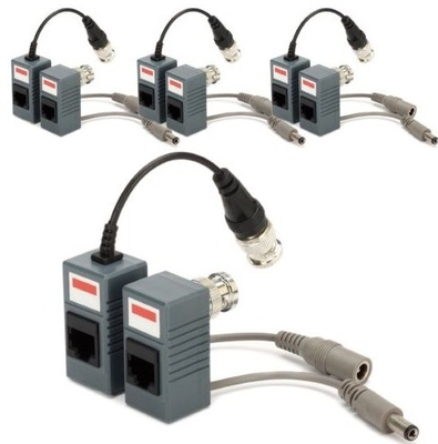 Камера видеонаблюдения черный BNC на RJ45 CAT5 CAT6 кабель пассивный видео аудио Balun соединитель приемопередатчик