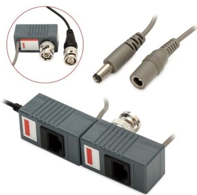 Камера видеонаблюдения черный BNC на RJ45 CAT5 CAT6 кабель пассивный видео аудио Balun соединитель приемопередатчик