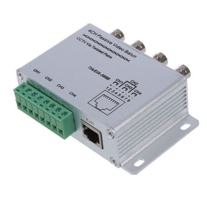 Видеопередача 4CH CAT5 HD Пассивный UTP Video Balun BNC Женский передатчик RJ45 для системы видеонаблюдения