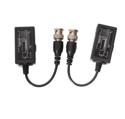 Чёрный CCTV BNC на RJ45 Видео Балон с расширителем питания постоянного тока по кабелю Cat5/6 Ethernet
