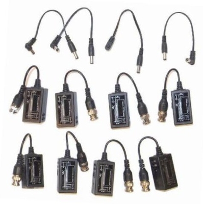 Чёрный CCTV BNC на RJ45 Видео Балон с расширителем питания постоянного тока по кабелю Cat5/6 Ethernet