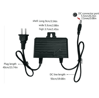 AC 100-240v 50-60hz Ввод Black Shell 12v2a адаптер питания для наружных применений