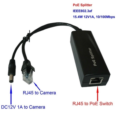 Скорость передачи данных 10/100Mbps POE-разделятель для IP-камеры CCTV DC44-57V Ввод питания
