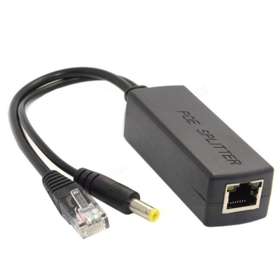 48V до 12V 5V 2.4A Активный разделитель PoE для IP-камеры CCTV IEEE802.3 Соответствует черному