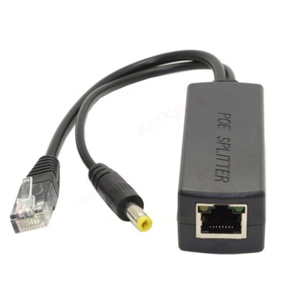48V до 12V 5V 2.4A Активный разделитель PoE для IP-камеры CCTV IEEE802.3 Соответствует черному