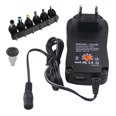 C-Power AC100-240v универсальный многоразовый выход 30W 2.1A 3-12V регулируемый адаптер питания