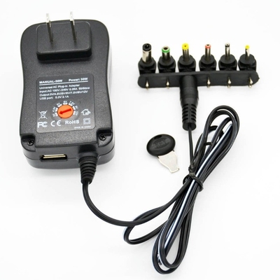 C-Power AC100-240v универсальный многоразовый выход 30W 2.1A 3-12V регулируемый адаптер питания