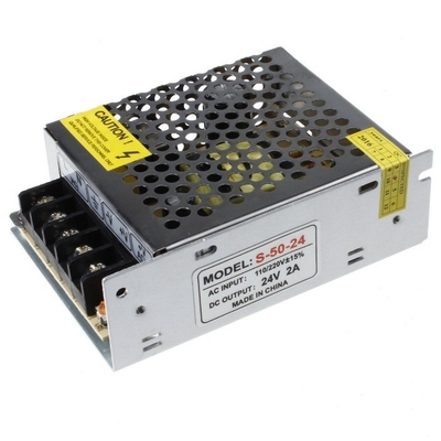 Прибыльный 220V AC 12V 50W 24V 2A DC коммутационный источник питания с частотой 50/60Hz