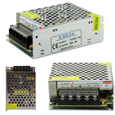 Прибыльный 220V AC 12V 50W 24V 2A DC коммутационный источник питания с частотой 50/60Hz