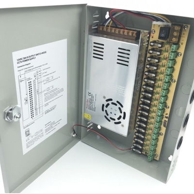 Серебряный C-Power 110v 220v ac dc 12v 30a 360w 18x 18 портов много выходного источника питания